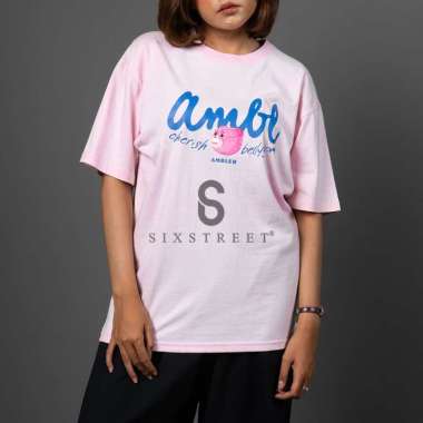 AMBLER Tee Cherish Embroidery Bear Pink ( 100% Authentic ) M