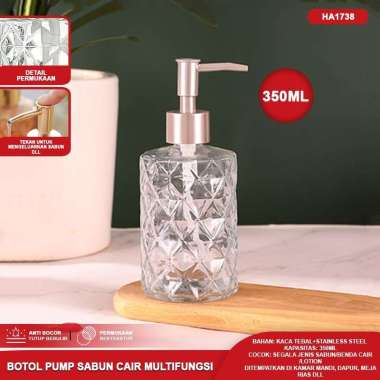 Dispenser Sabun Otomatis/Soap Dispenser/Botol Pump Sabun Multifungsi/Botol Kaca Pump Stainless BOTOL