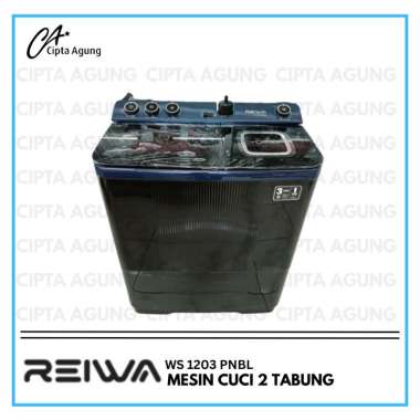 REIWA MESIN CUCI WS 1203 MKBN WS 1203 FYGR WS 1203 WTBN KAPASITAS 11KG 370 WATT VORTEX DRYING DESAIN