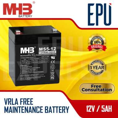 Aki UPS MHB Aki 12v 5ah Baterai UPS Batere UPS Aki 5ah Battery UPS Baterai Kering Aki Speaker Aki VR