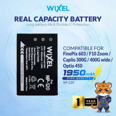 WIXEL Baterai Kamera NP-120 for FujiFilm FinePix 603 F10 F11 M603 Zoom Contax Tvs Digital Pentax Opt