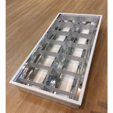 RM Komplit Lampu 2x TL LED 16W Philips Plavon Gipsum/Plavon Akustik Plafond Akustik