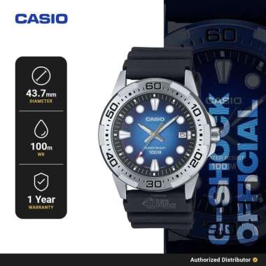 [READY INSTANT] Jam Tangan Analog Pria Casio MTD-140-2AVDF Resin Band Blue Original