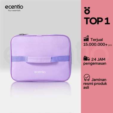 ecentio Rectangular lunch bag Tas makan genggam kapasitas besar Ungu
