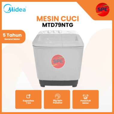 MESIN CUCI MIDEA 2 TABUNG 7 KG MTD79NTG / MTD-79NTG GARANSI RESMI MEDAN