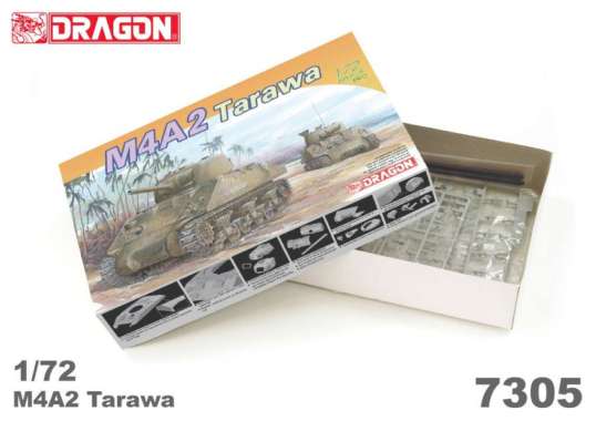 Tank M4A2 Sherman Tarawa Skala 1:72 Dragon