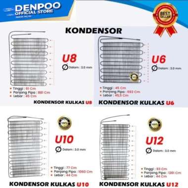 KONDENSOR KULKAS DENPOO U6 U8 U10 U12 KONDENSOR U10