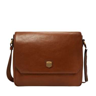 Fossil Hayes Leather Courier Whiskey Tas Pria - MBG9644-212