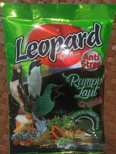 LEOPARD Pakan Burung Voer Anti STRESS Pur Halus / Leopard Halus dan kasar hijau crumble