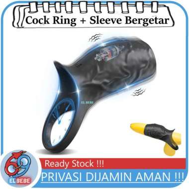 Cock Ring + Sleeve Bergetar Alat Kesehatan