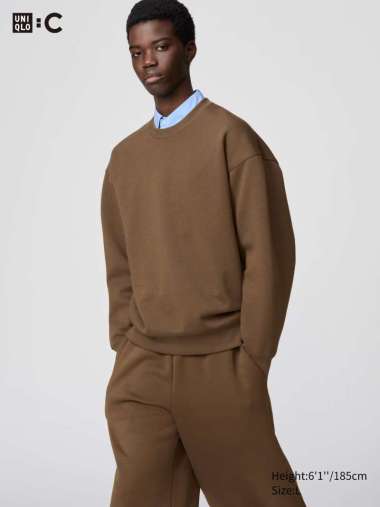 UNIQLO C CLARE WAIGHT KELLER CWK Sweater Oversize Pria Sweatshirt Matching Set BROWN L