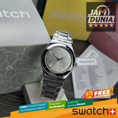 JAM TANGAN WANITA SWATCH ORIGINAL STAINLESS SILVER SWATCH YLS237G SWATCH YLS 237G JAM WANITA NG IRON