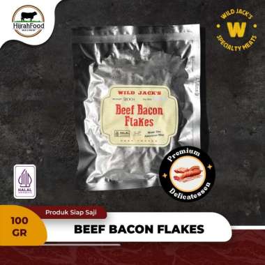 Wild Jack's Premium Beef Bacon Flakes | Daging Sapi Bacon Asap Premium Delicatessen - 100 gram