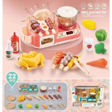 Mainan Anak Bbq & Hot Pot Tasty Bbq Skewrs 22Pcs Mainan Alat Masak