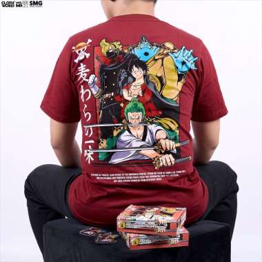 CLOWOR Strawhat Pirates Top Fighters One Piece Anime T-Shirt L
