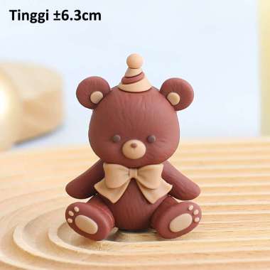 Dekorasi Hiasan Kue Ulang Tahun Cake Topper Teddy Bear Baby - Birthday Beruang Ulang Tahun Anak Bayi