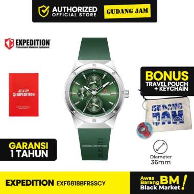Jam Tangan Wanita Analog Expedition E 6818 BFR Green Silver