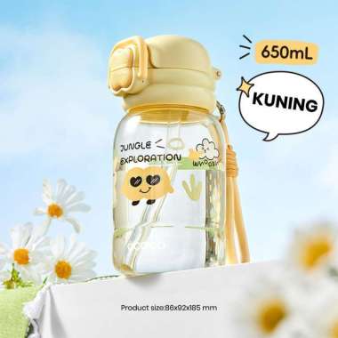 ECOCO Cute Drink Bottle - Botol Minum Cute, Botol Minum Estetik, Botol Air Anak, Botol Air Pelajar, 
