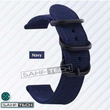 Strap Watch Tali Jam 22mm Universal Color Nylon Canvas Kanvas Strap Kulit Premium Amazfit Samsung Ga