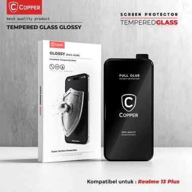 COPPER GLOSSY Tempered Glass untuk Realme 14T / 14 / 13 / 12 / 11 / 10 / 9 / 9i / 8 / 8i / 7 / 7i / 