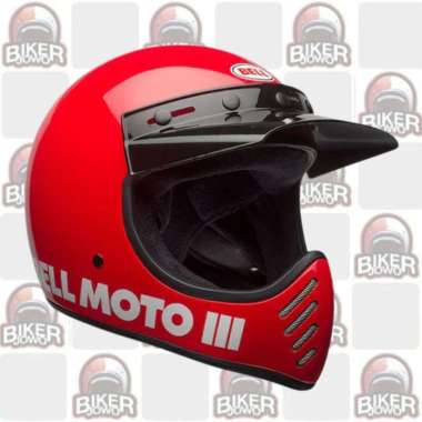 Bell Moto-3 Helm Adventure Helm Retro Fullface Retro Classic Helmet CLASSIC GLOSS RED XL