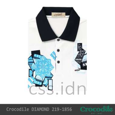Kaos Kerah Pria Crocodile Diamond 219-1856-03 Putih XL