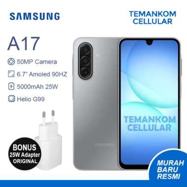 Samsung A17 2025 BARU RAM 16GB 8GB+8GB Extend RAM 8/256 8GB 256GB NFC Garansi Resmi Gray + 25W