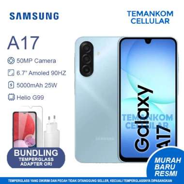 Samsung A17 2025 BARU RAM 16GB 8GB+8GB Extend RAM 8/256 8GB 256GB NFC Garansi Resmi Blue + 25W + Tg