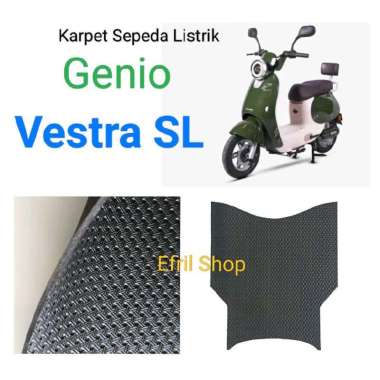 Karpet Motor/Sepeda Listrik Genio Vestra SL Bahan Karet Motif