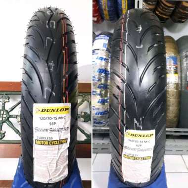 Ban Motor DUNLOP Scoot Smart 2 Paket XMAX 120.70.15 dan 140.70.14 Rim 15 dan Rim 14