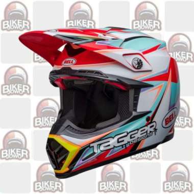 Bell Moto-9S Flex Helm Cross Helm Retro Fullface Cross Classic Helmet TAGGER EDGE L