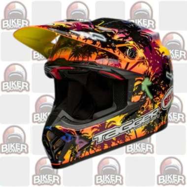 Bell Moto-9S Flex Helm Cross Helm Retro Fullface Cross Classic Helmet TAGGER TROPICAL XL