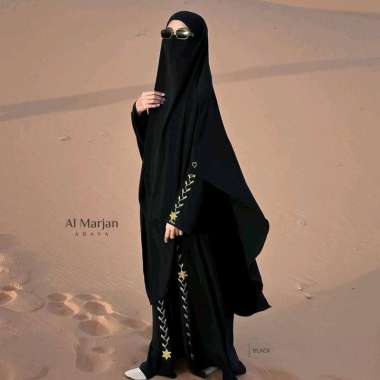 Abaya Al marjan by Mahira| abaya set FK | abaya bordir | abaya premium S maroon set fk