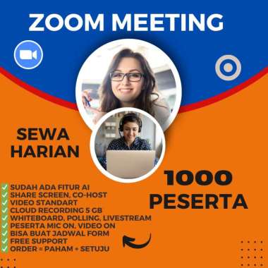 Sewa Zoom 1000 Peserta - Harian