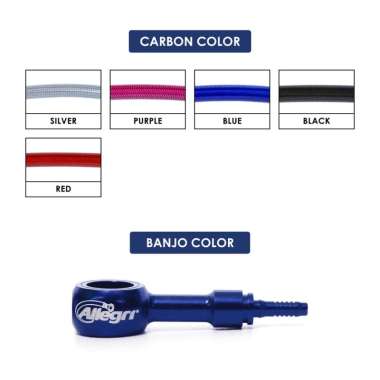 Selang Rem Allegri Yamaha WR 155 Brake Hose Original Depan B.Biru Carbon