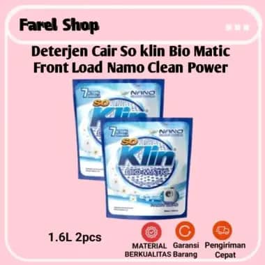 Promo Harga So Klin Biomatic Liquid Detergent Front Load 1600 ml - Blibli