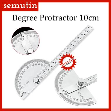 Degree Protractor Stainless - Busur Derajat - Pengukur Sudut - Penggaris