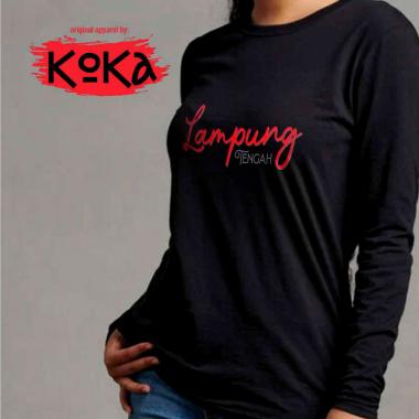 Premium T-shirt - Kaos Khas LAMPUNG TENGAH Original by KOKA Kangkaos - GNS1 Lengan Panjang M
