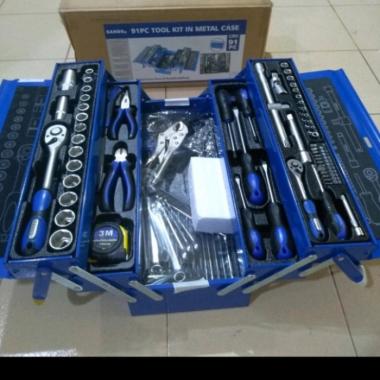 Tool Kit Kunci Shock 91 Pcs Ring Pas Lengkap Tool Kit Box Set 91 Pcs 100 % ORIGINAL Multicolor