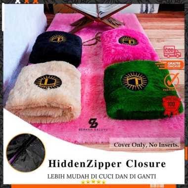 sarung/cover Sajadah Bulu Rasfur Polos 115x65cm / NON ANTI SLIP HIJAU STABILO