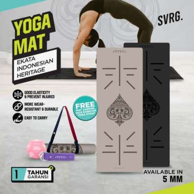 Matras Yoga - Yoga Mat SVRG - 5mm Ekata Plain Indonesian Heritage Taupe
