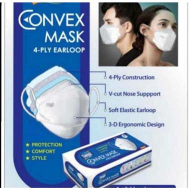Masker Sensi Convex Mask 4 ply isi 20 pcs Hitam