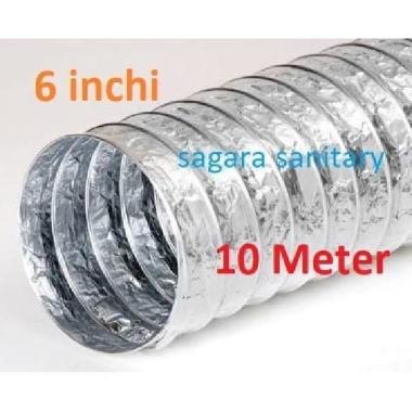 10 meter flexible cerobong aluminium 6 inci / pipa exhaust /pembuangan