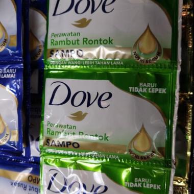 sampo dove sachet isi 12 bgks per renteng Hijau
