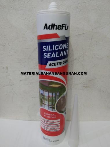 Lem Silicone Sealent Glue Clear 300 ml Adhefix Botol Silikon Asam