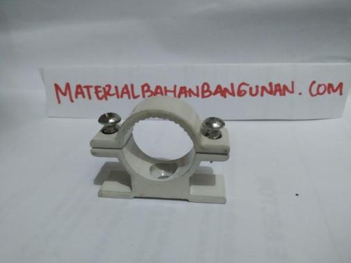 Pipe Clamp 20 mm Water Heater Plumbing Ware Penjepit Tiang Pipa Besi