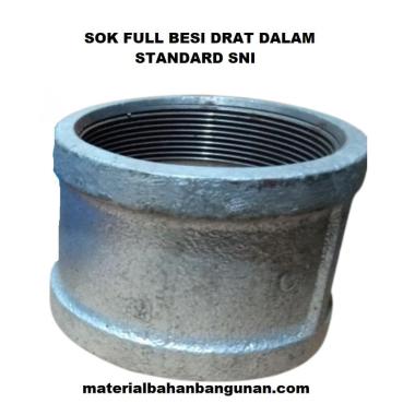 Sock Drat Dalam Besi 2 1/2 inch Fitting Pipa Sock Soket Socket Shock