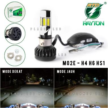 RTD Rayton - Lampu Depan LED WARMWHITE 6 Sisi M02E + Kipas - H4 H6 HS1