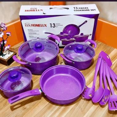 Panci/Teflon/Sodet/Cockware Set Homelux isi 13 Piecess