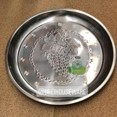 Talam Stainless Steel Talam Anggur / Nampan / Baki Bulat / Talam Bulat 36CM